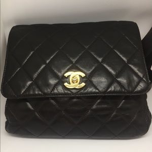 SOLD Chanel  Quilted Lambskin Vintage Backpack